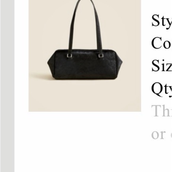 J. Crew NWT “Delphine” Shoulder Bag - Leopard Tan Calf Hair Color - Picture 4 of 8